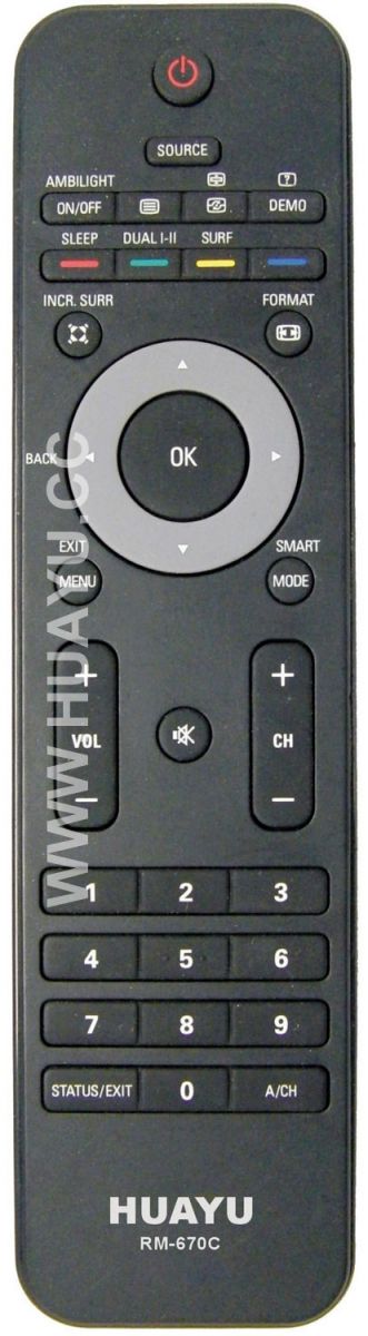 Пульт Philips RM-670C корпус RC-2143606 (универсальный)