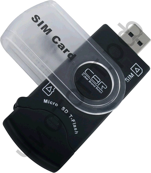 Картридер CBR  CR-417, All-in-one, SIM-карты, USB 2.0