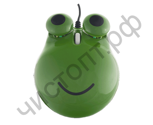 Мышь сувенир. Perfeo "Ква-Ква", оптич., 3 кн, USB, зелёная (PF-103-OP-GN)