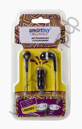Наушники SmartBuy® FRIENDS с разветвителем для подключ. других наушников, черные (SBE-9200)