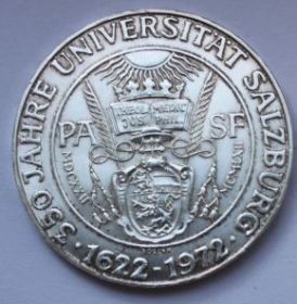 350-летие университета в Зальцбурге монета Австрии 50 шиллингов 1972