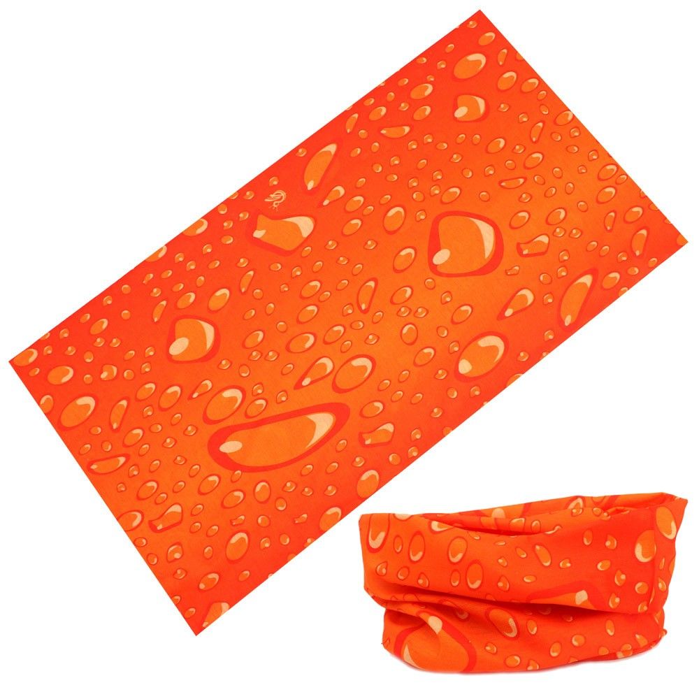 Универсальная бандана "Капли" (оранжевая)