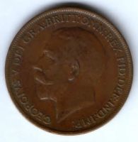 1 пенни 1911 г. XF Великобритания