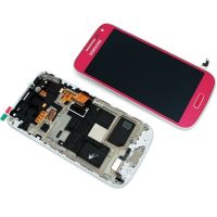 LCD (Дисплей) Samsung i9190 Galaxy S4 mini/i9192 Galaxy S4 mini Duos/i9195 Galaxy S4 mini (в сборе с тачскрином) (в раме) (pink) Оригинал