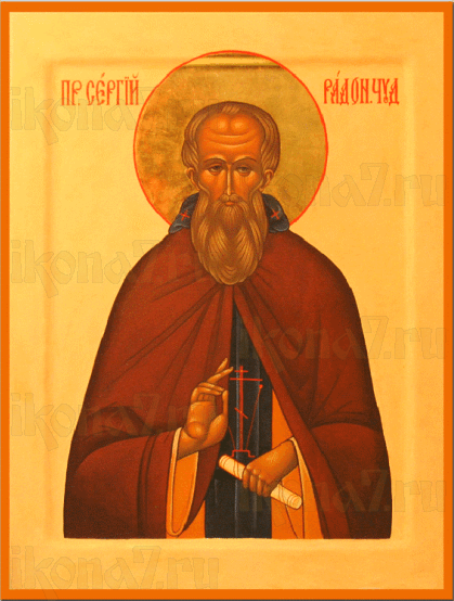 Икона Сергий Радонежский (рукописная)