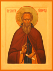 Икона Сергий Радонежский (рукописная)