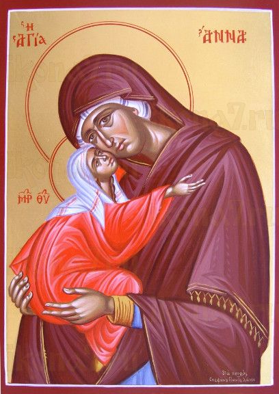 Икона Анна праведная, мать Богородицы (рукописная)