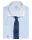Мужская рубашка под запонки в синюю полоску с белым воротником T.M.Lewin приталенная Slim Fit