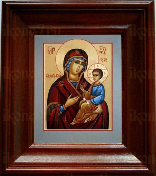 Смоленская икона Божьей Матери (21х24), простой киот