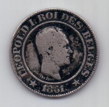 20 сантимов 1861 г.  Бельгия