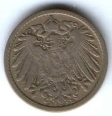 5 пфеннигов 1890 г. D Германия