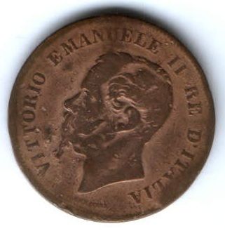 5 чентезимо 1861 г. Италия