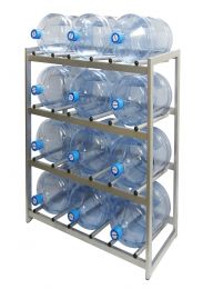Стеллаж для хранения бутилированной воды "БОМИС-12Р" на 12 бутылей.