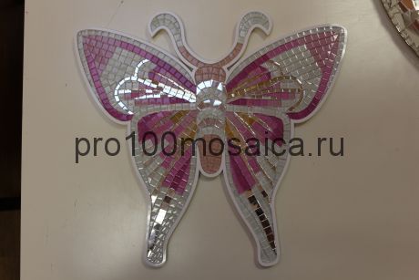 Бабочка розовая из мозаики серия "Предметы интерьера" (Caramelle)
