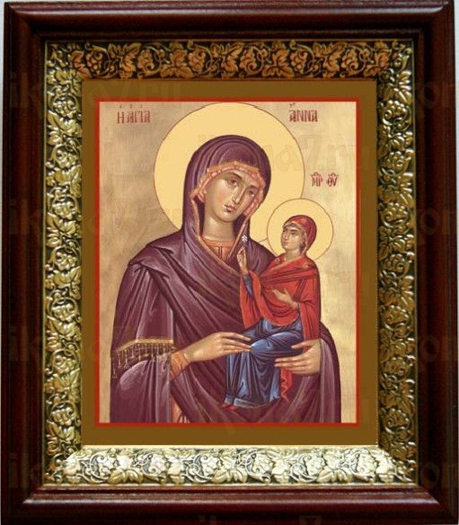 Анна Праведная, Мать Богородицы (19х22), темный киот