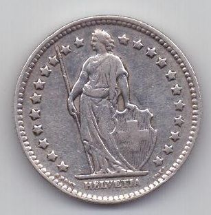 1 франк 1939 г. Швейцария