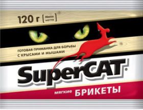 "Super-Cat" мягкие брикеты. Отрава для крыс и мышей.