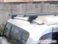 Багажник на крышу Kia Soul 2014-... с интегрированными рейлингами, Атлант, прямоугольные дуги