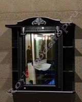 Зеркальный шкаф для ванной комнаты "Руссильон PROVENCE-85 черное дерево" (правое открывание)