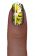 Слайдер-дизайн для ногтей жёлтые цветочные узоры