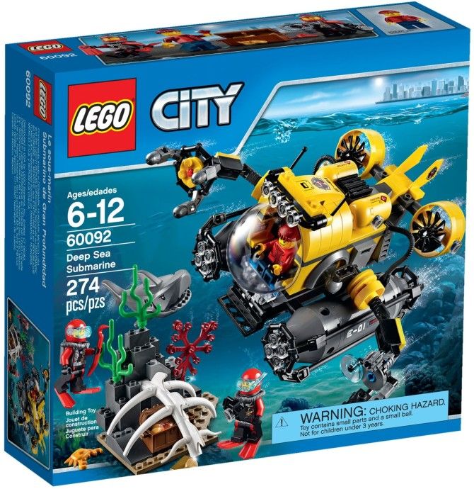 60092 Глубоководная подводная лодка. Конструктор ЛЕГО Город Lego City