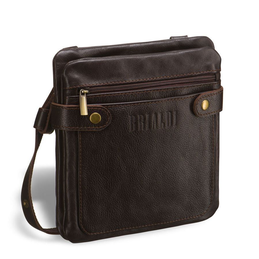 Кожаная сумка через плечо BRIALDI Newport (Ньюпорт) brown