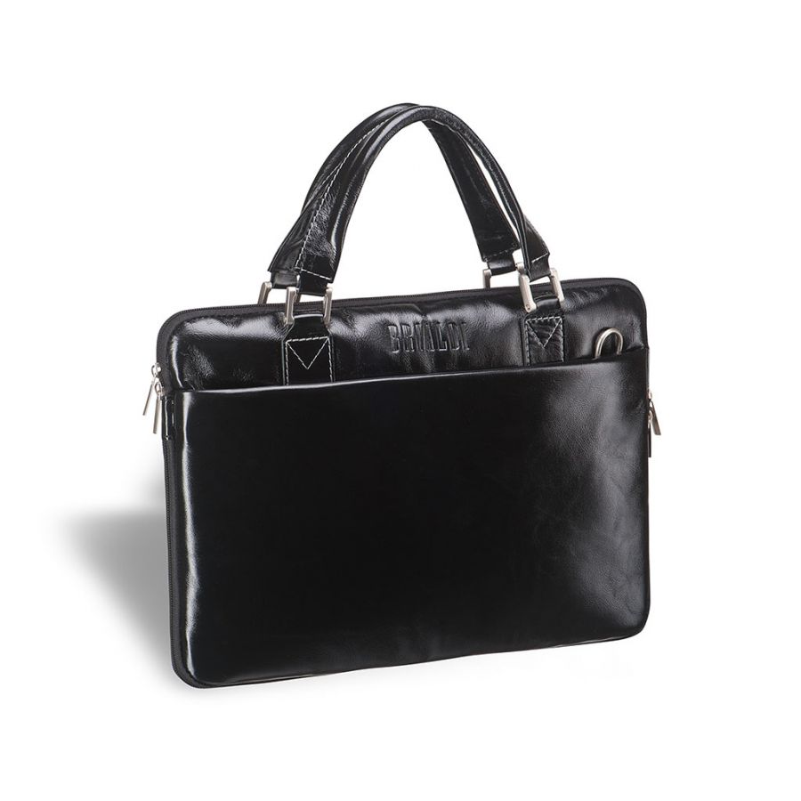 Деловая сумка SLIM-формата BRIALDI Ostin (Остин) shiny black