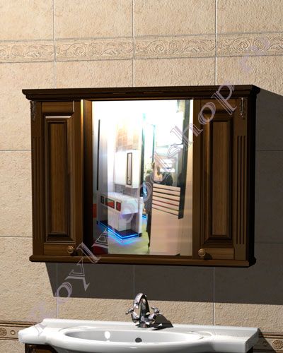 В ванную комнату мебель навесной шкаф с зеркалом