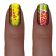 Слайдер-дизайн для ногтей осенние листья и рябина, пример на ногтях