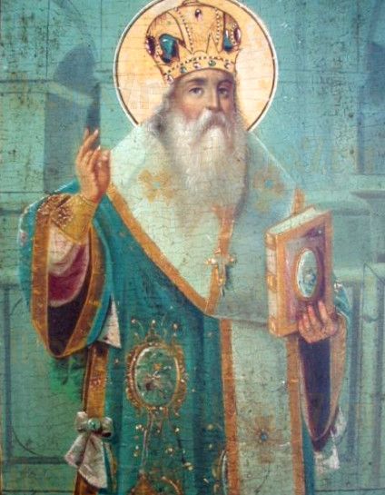 Икона Афанасий Великий (рукописная)