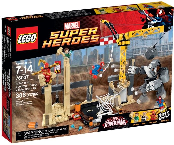 76037 Супергерои: Носорог и Песочный Человек Против Супергероев Конструктор ЛЕГО Супергерои