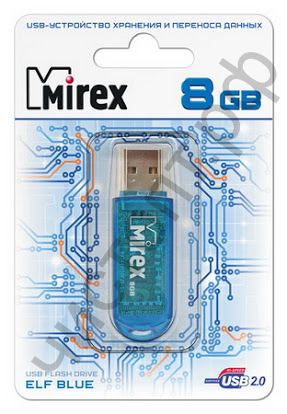 флэш-карта Mirex 8GB ELF BLUE синяя