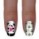 Слайдер-дизайн для ногтей Панда с бамбуком, френч на ногтях