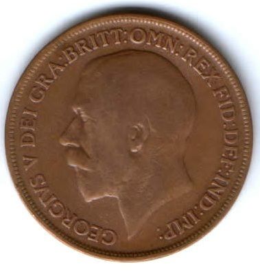 1 пенни 1919 г. Великобритания