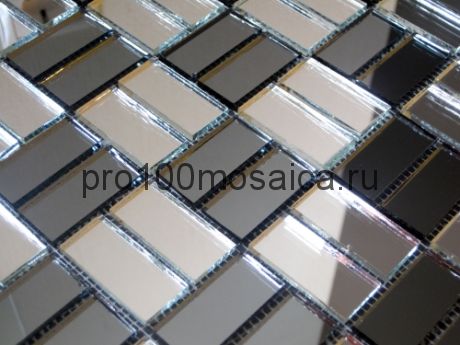 SD42-5 Серебро+графит. Мозаика зеркальная серия DECO, 262*262 мм (VIVERE)