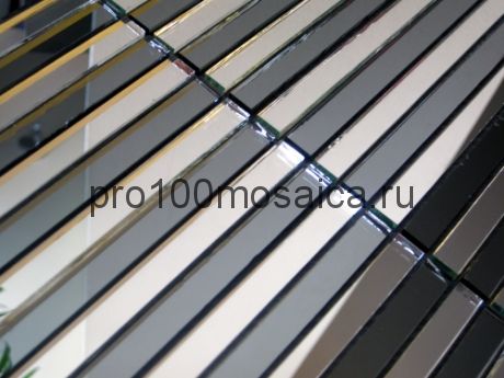 SD149 Серебро+графит. Мозаика зеркальная серия DECO, 300*286 мм (VIVERE)