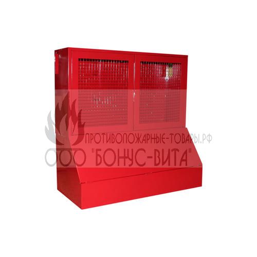 Щит (1200х1200х540мм) металлический противопожарный закрытого типа с ящиком для песка 0,3 м. куб.