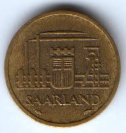 10 франков 1954 г. Саар