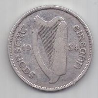 1 флорин 1934 г. редкий год. Ирландия. Великобритания