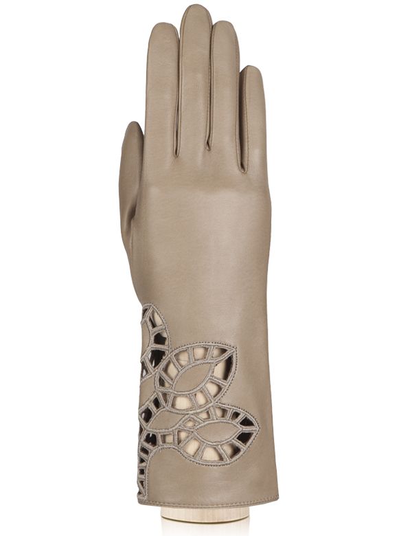 Кожаные перчатки с узорной перфорацией ELEGANZZA GR01-00007744