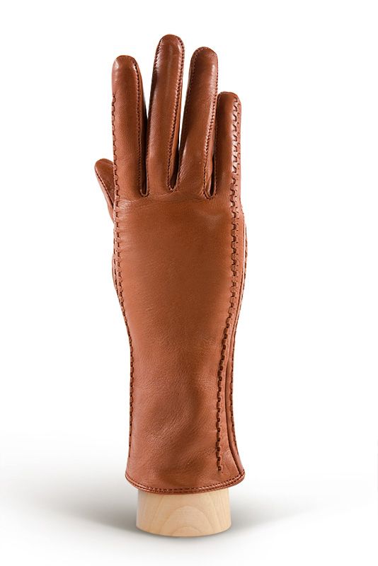 Рыжие кожаные перчатки ELEGANZZA GR00113404