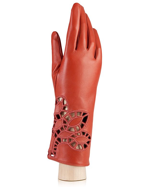 Кожаные перчатки с узорной перфорацией ELEGANZZA GR01-00014202