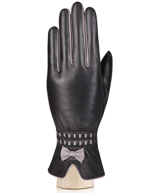 Кожаные перчатки с элегантным бантиком LABBRA GR01-00009419