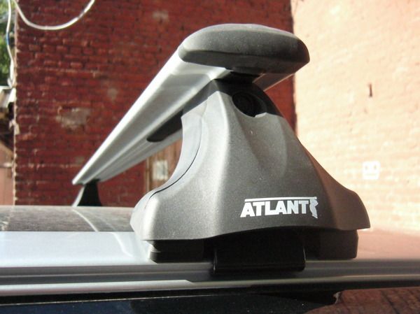 Багажник на крышу Volvo XC60 с интегрированными рейлингами, Атлант, крыловидные дуги