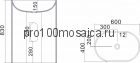 NSF-6040 Раковина из POLYSTONE (акриловый камень) размер,мм: 600*400*830 (NS BATH)
