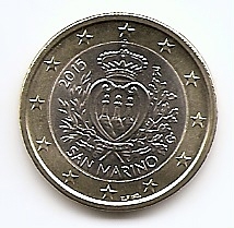 1 евро(регулярный выпуск) Сан-Марино 2015 UNC