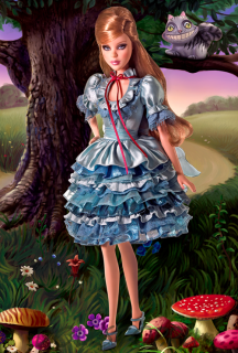 Коллекционная кукла Алиса "Алиса в Стране Чудес" - Alice in Wonderland Barbie Doll
