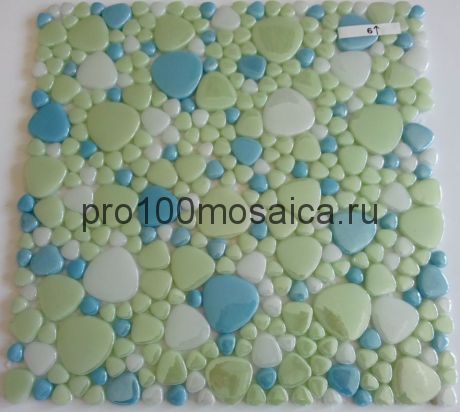 DGZ-5 mix6  Мозаика растяжка Pebble (морские камушки), 300*300 мм, (Керамиссимо)
