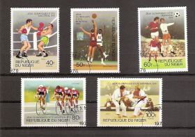 Олимпиада в Монреале Нигер 1976  5 марок(гашенные)