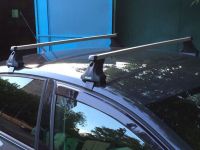 Багажник на крышу Kia Picanto 2011-..., Атлант, прямоугольные дуги, опора Е